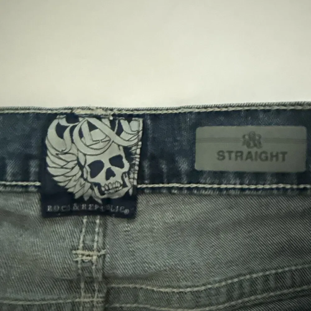Rock & Republic Neil Jeans‎ Men's 33x32 Straight Leg Pocket Stretch EUC